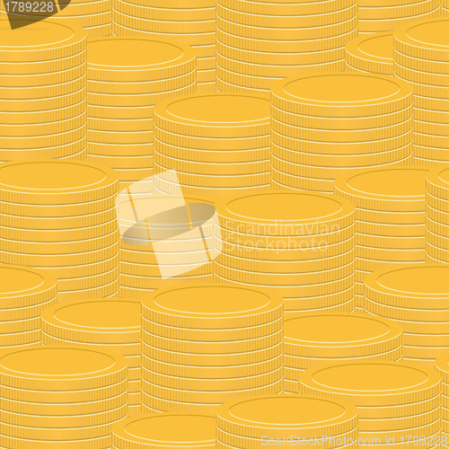 Image of Stacks of gold coins - abstract texture