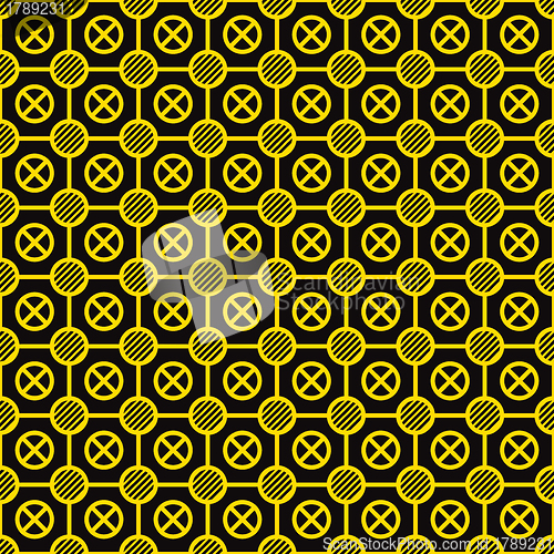 Image of Texture - yellow elements on a black