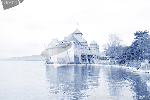 Image of Chillon castle, Geneva lake (Lac Leman), Switzerland 