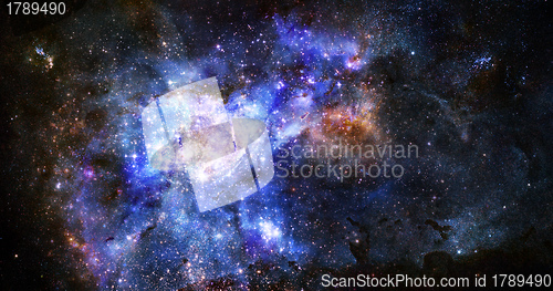 Image of nebula gas cloud in deep outer space