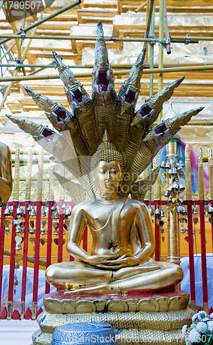 Image of gold buddha statues