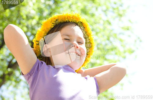 Image of Outdoor portrait of a little girl