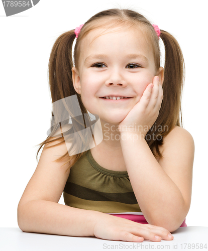 Image of Portrait of a cute little girl