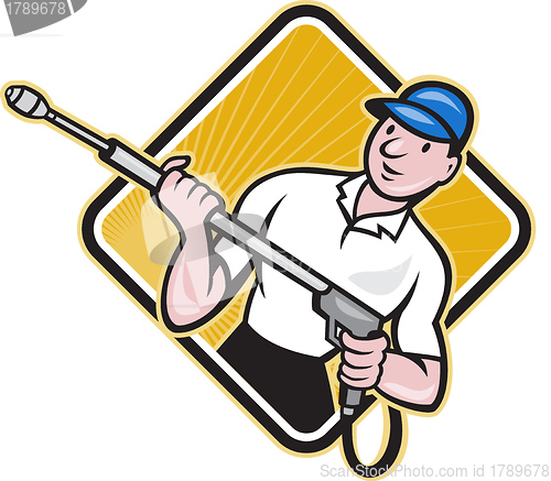 Image of Power Washing Pressure Water Blaster Worker