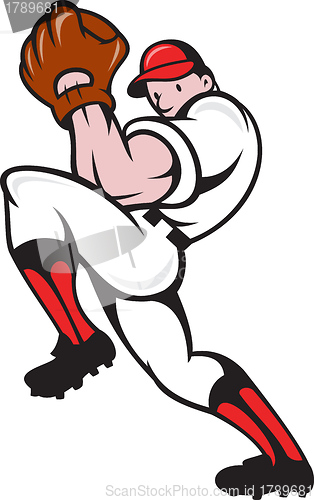 Image of Baseball Pitcher Player Pitching 