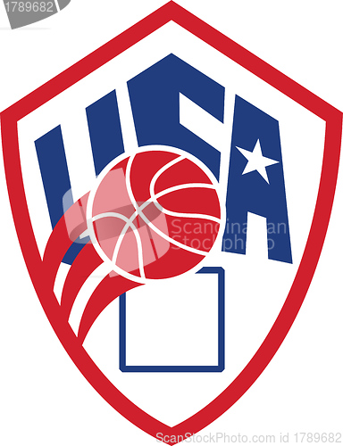 Image of United States USA American Basketball Ball Shield