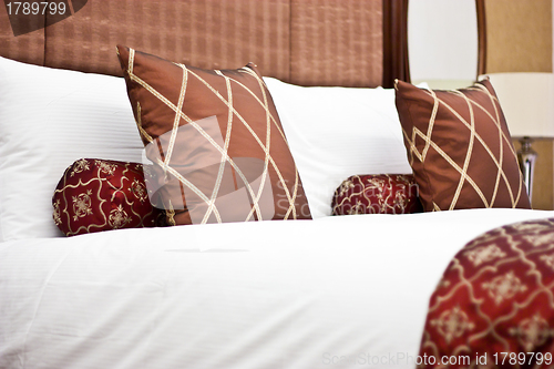 Image of Pillows in Hotel bedroom