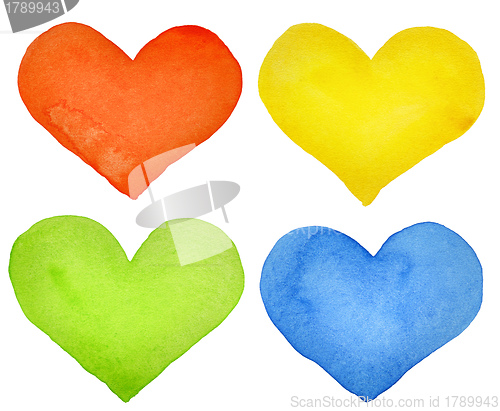 Image of Watercolor hearts