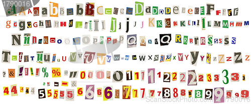 Image of Newspaper alphabet