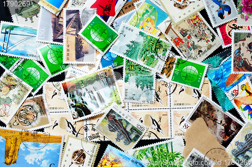 Image of Collection of Chinese stamps
