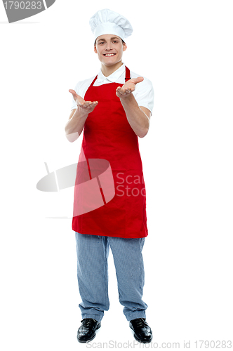 Image of Full length portrait of handsome male cook