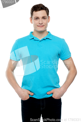 Image of Portrait of casual young caucasian guy