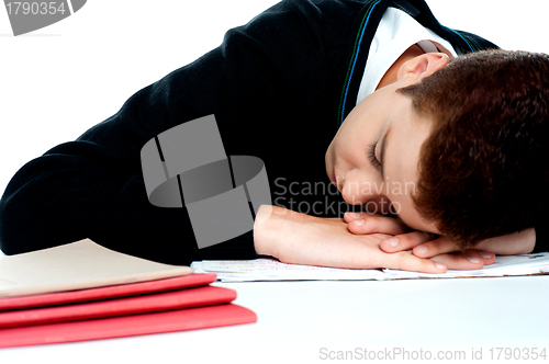 Image of Bored student sleeping during a lecture