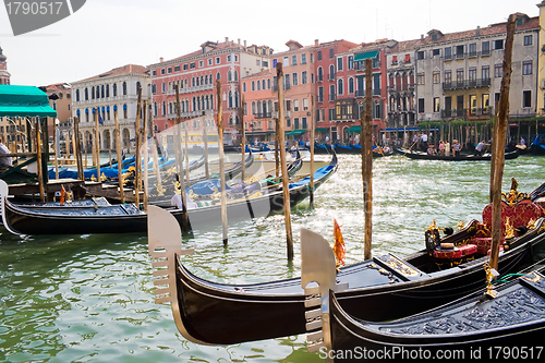 Image of Venetian gondolas