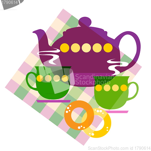 Image of Set of the tea things