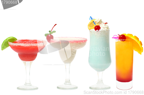 Image of Cocktail - summer party set isolated