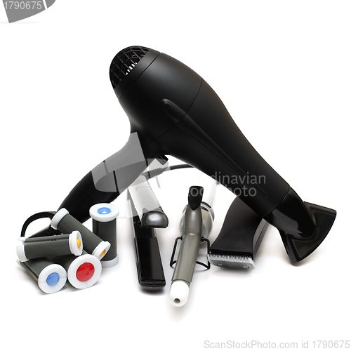 Image of Barber equipment isolated - beauty salon tools