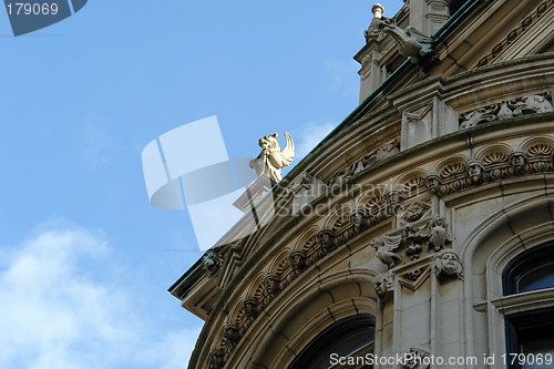 Image of Detail of elaborate mansion in massachusetts