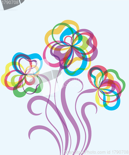 Image of Decorative EPS10 background with abstract flowers