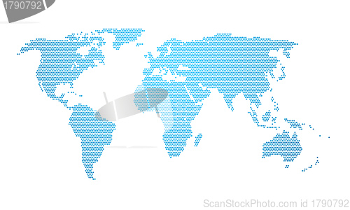 Image of earth map dotted