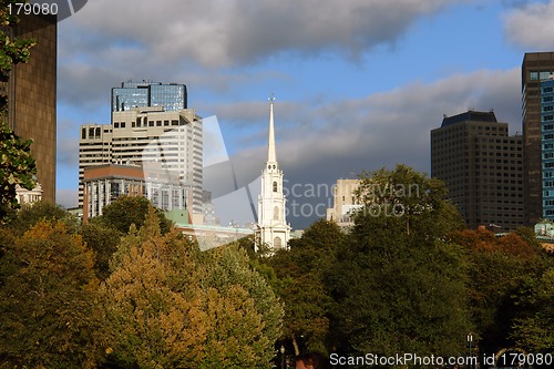 Image of Park Street Steeple At Sunset