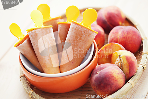 Image of peach ice cream