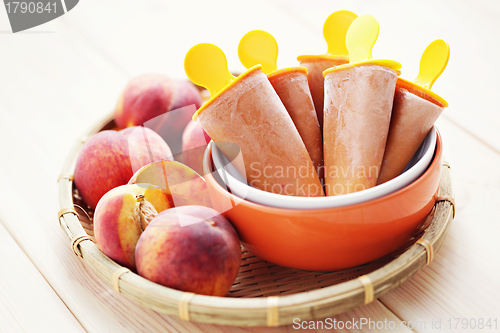 Image of peach ice cream