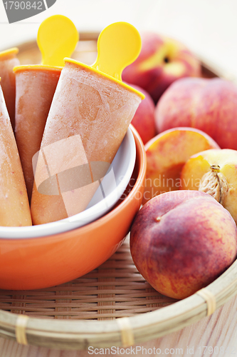 Image of peach ice cream