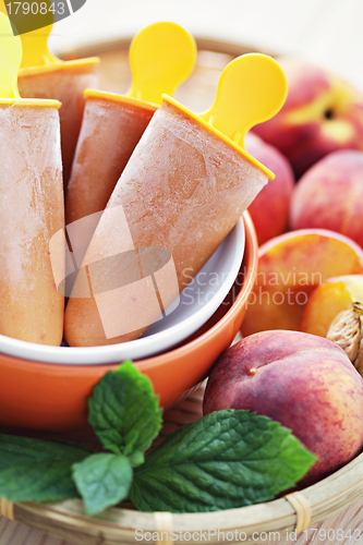 Image of peach ice cream