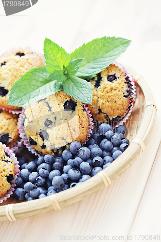 Image of mascarpone and blueberry muffins