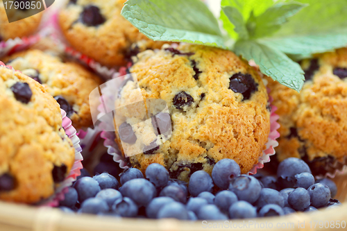 Image of mascarpone and blueberry muffins