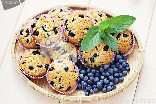 Image of mascarpone and blueberry muffins