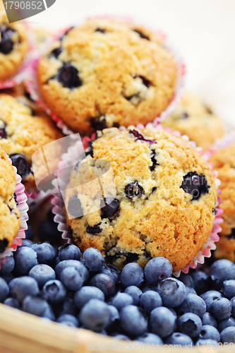 Image of mascarpone and blueberry muffins