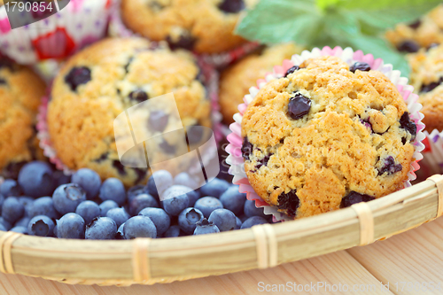 Image of mascarpone and blueberry muffins