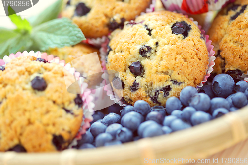 Image of mascarpone and blueberry muffins