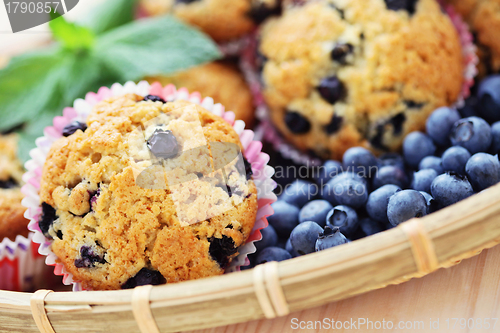 Image of mascarpone and blueberry muffins