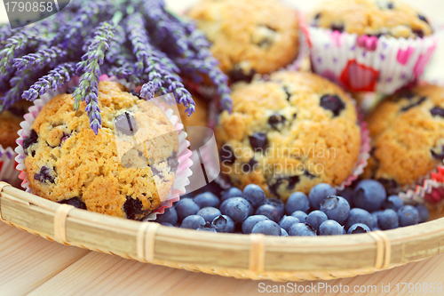 Image of mascarpone and blueberry muffins