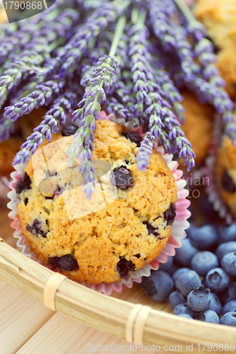 Image of mascarpone and blueberry muffins