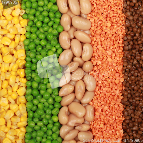 Image of Beans, lentils, peas and corn