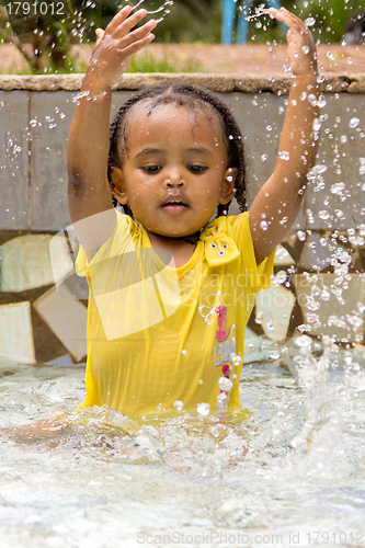 Image of Splashing in the pool