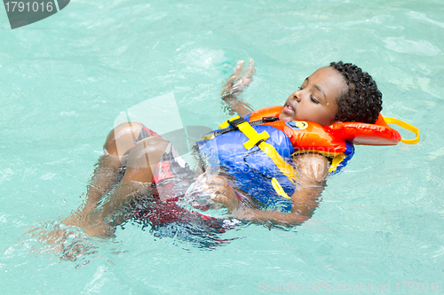 Image of swimming in the pool