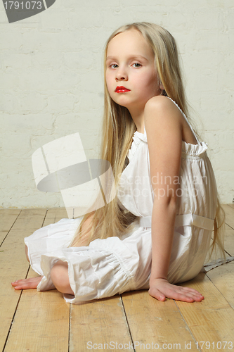 Image of Upset, sad, bored - young child girl, emotions