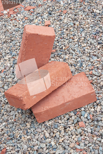 Image of Three red clay bricks