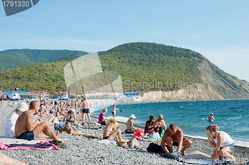 Image of Beach in the village of Sukkah. Russia