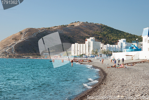 Image of Beach in the village of Sukkah. Russia
