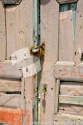 Image of Shabby Door of Abandoned House