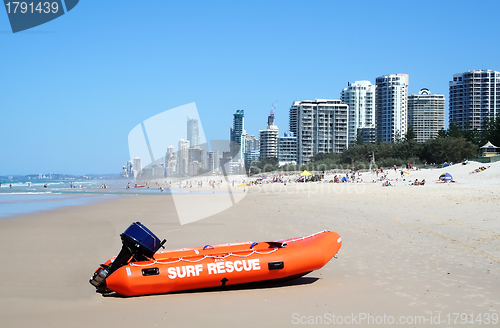 Image of Surf Rescue Boat Surfers Paradise