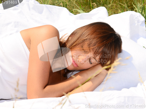 Image of sleeping woman