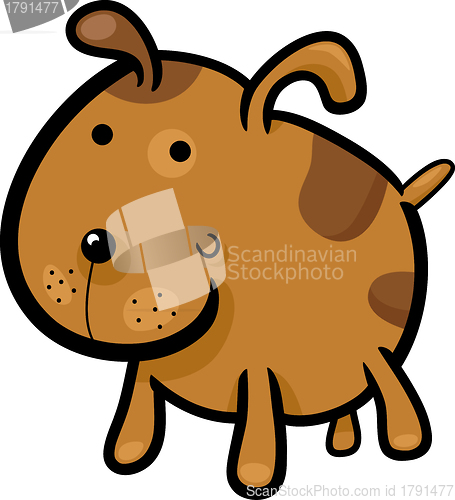 Image of cartoon illustration of cute spotted dog