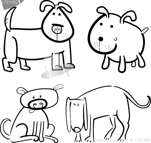 Image of dogs or puppies for coloring